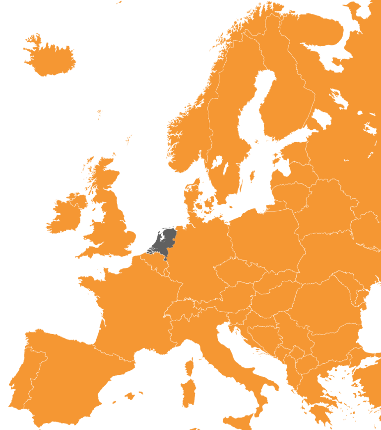 Netherlands Europe map