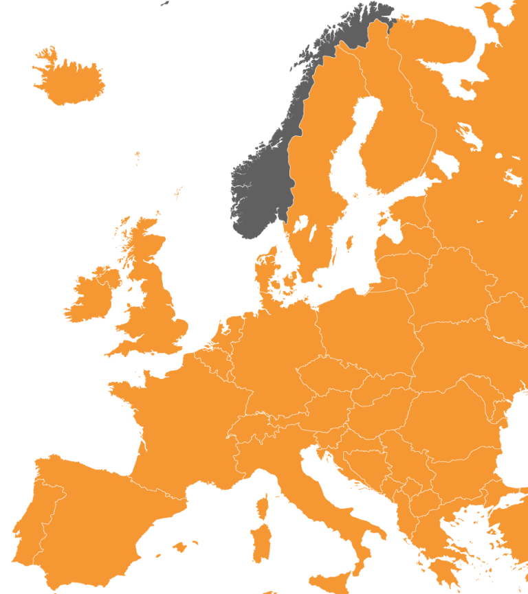 Norway Europe map