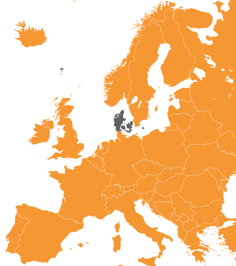 Denmark Europe Map